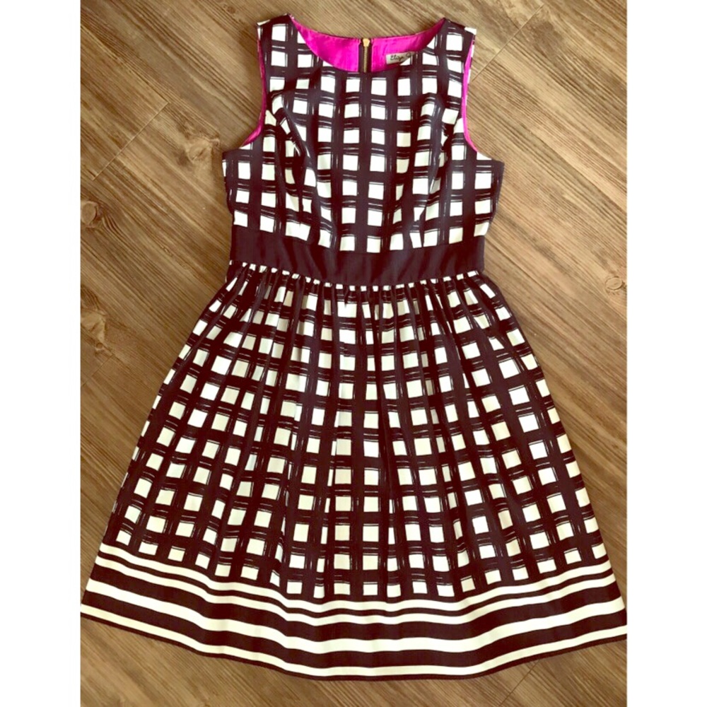 Black & White Checked Eliza J Dress